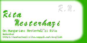 rita mesterhazi business card